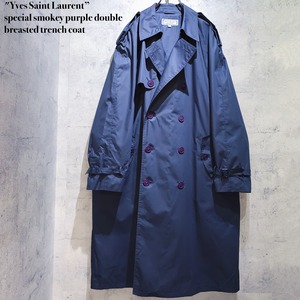 "Yves Saint Laurent”special smokey purple double breasted trench coat