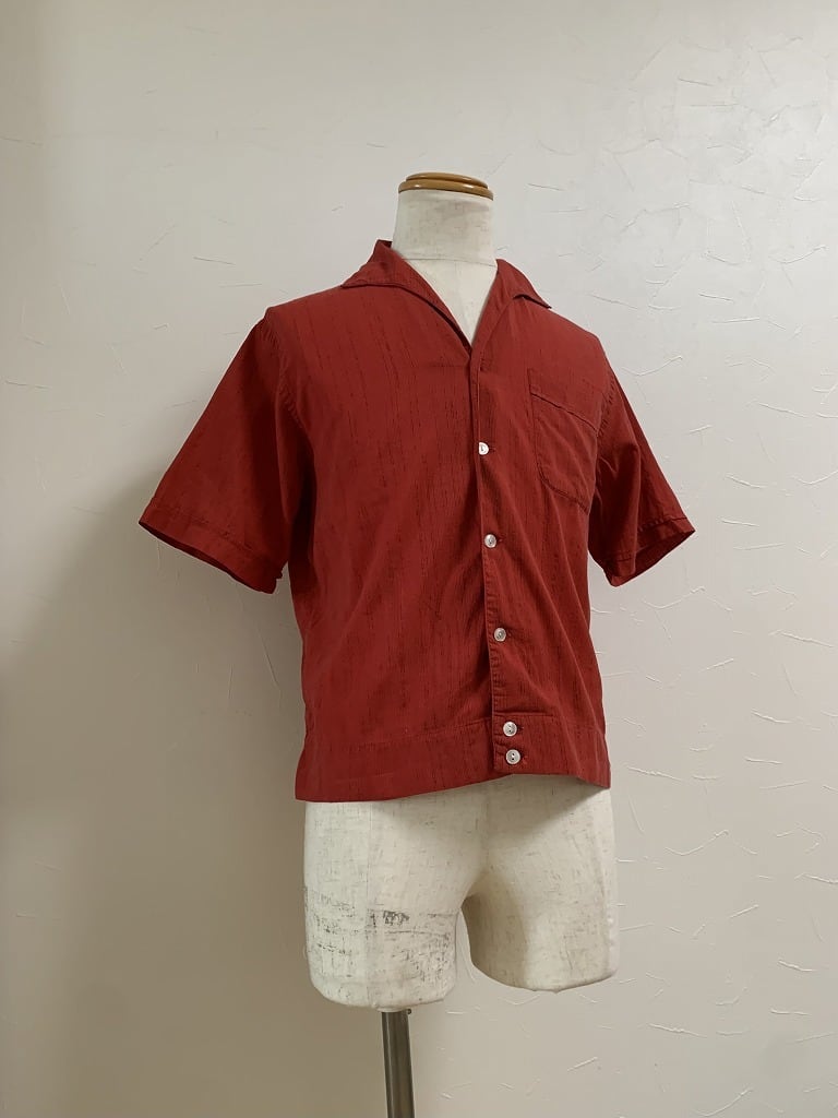 1960's Euro Woven Pattern Short Sleeve Shirt