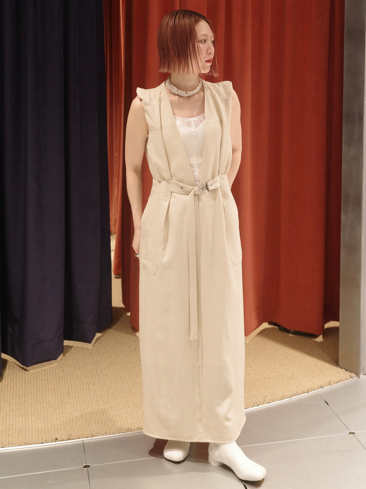 【26SS】PHOTOCOPIEU フォトコピュー / ベルテッドワンピース ノースリーブ / AALTO BELTED DRESS - 2