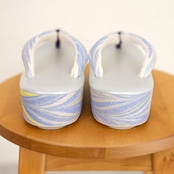 suminagashi 草履 L「月への帰り道」銀糸