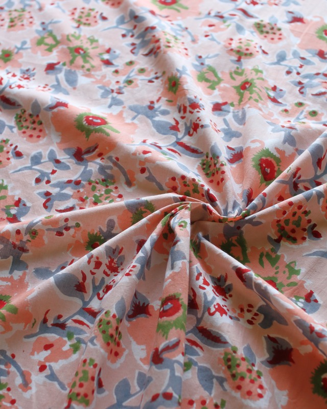 Block print FABRIC. <Earth park>