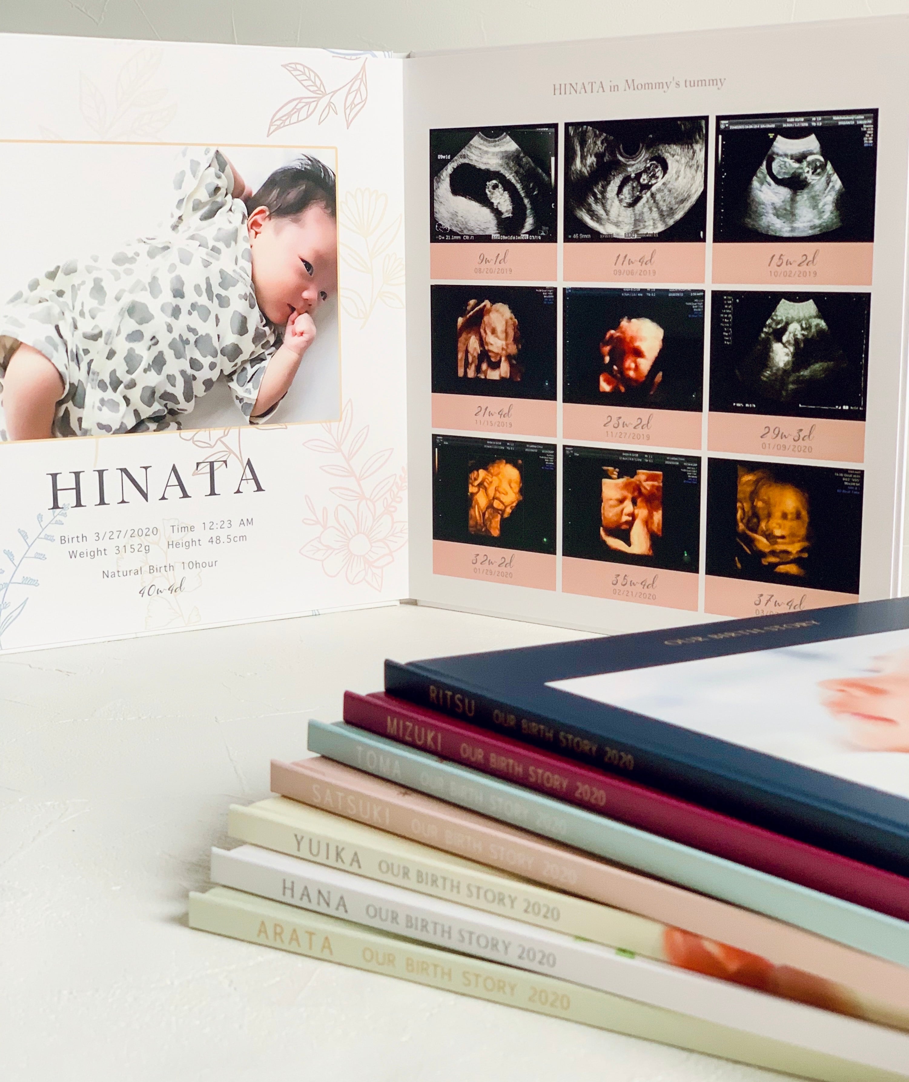 OUR BIRTH STORY エコーフォトブック 2面「WINE」ハードブック | KAPUA BOO