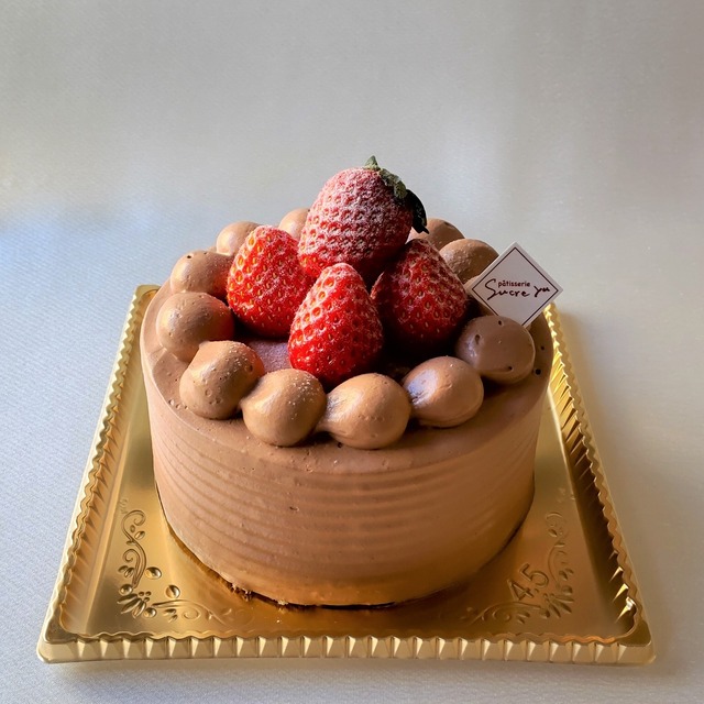 店頭お渡し限定 ショコラショートケーキ いちご 12cm Sucre Yu おかしのシュクルユウ