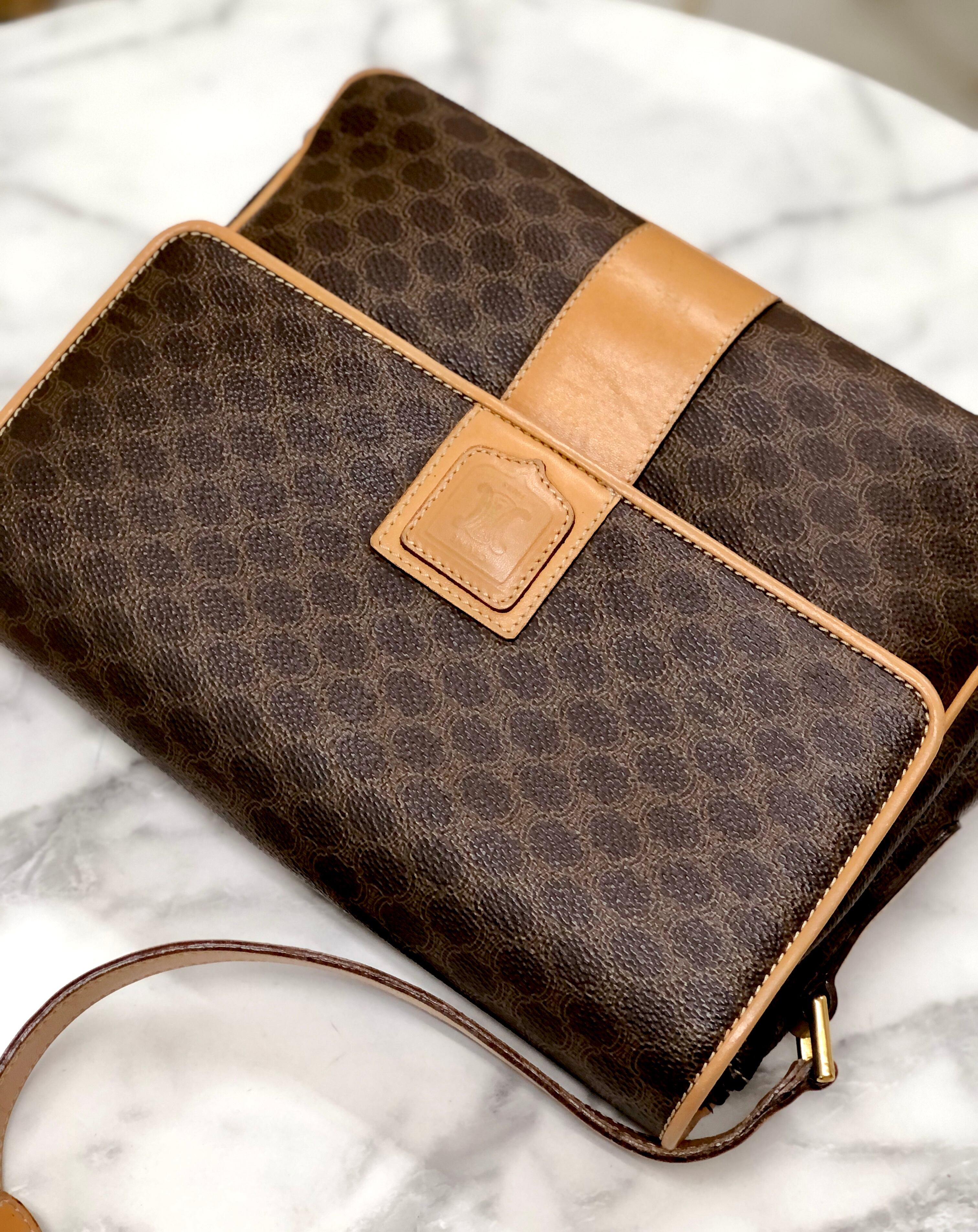 CELINE ヴィンテージ パープル バッグ ポシェット ショルダーバッグ