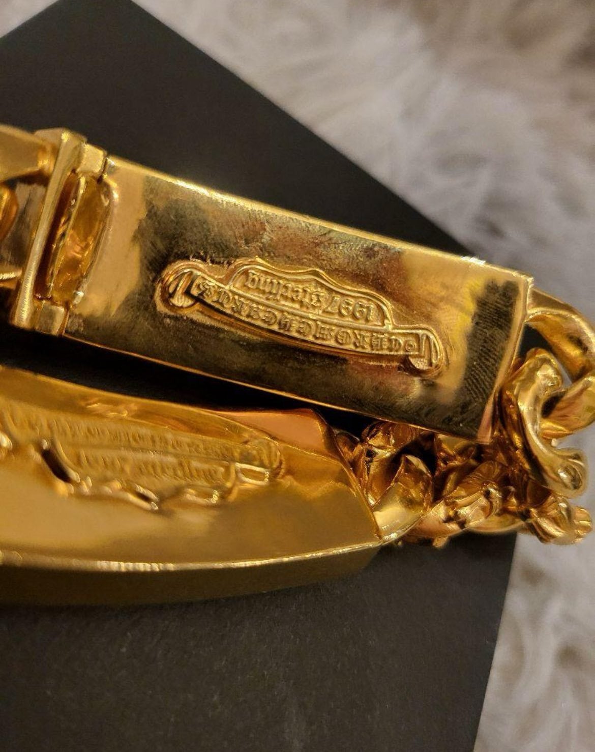 CHROME HEARTS クロムハーツ ダブルID ブレスレット 22k ゴールド