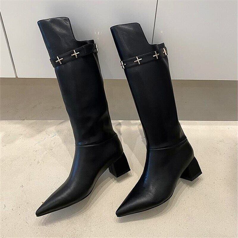 極美品 ペリーコ 黒 レザー ロングブーツ ヒール 36 【公式通販】