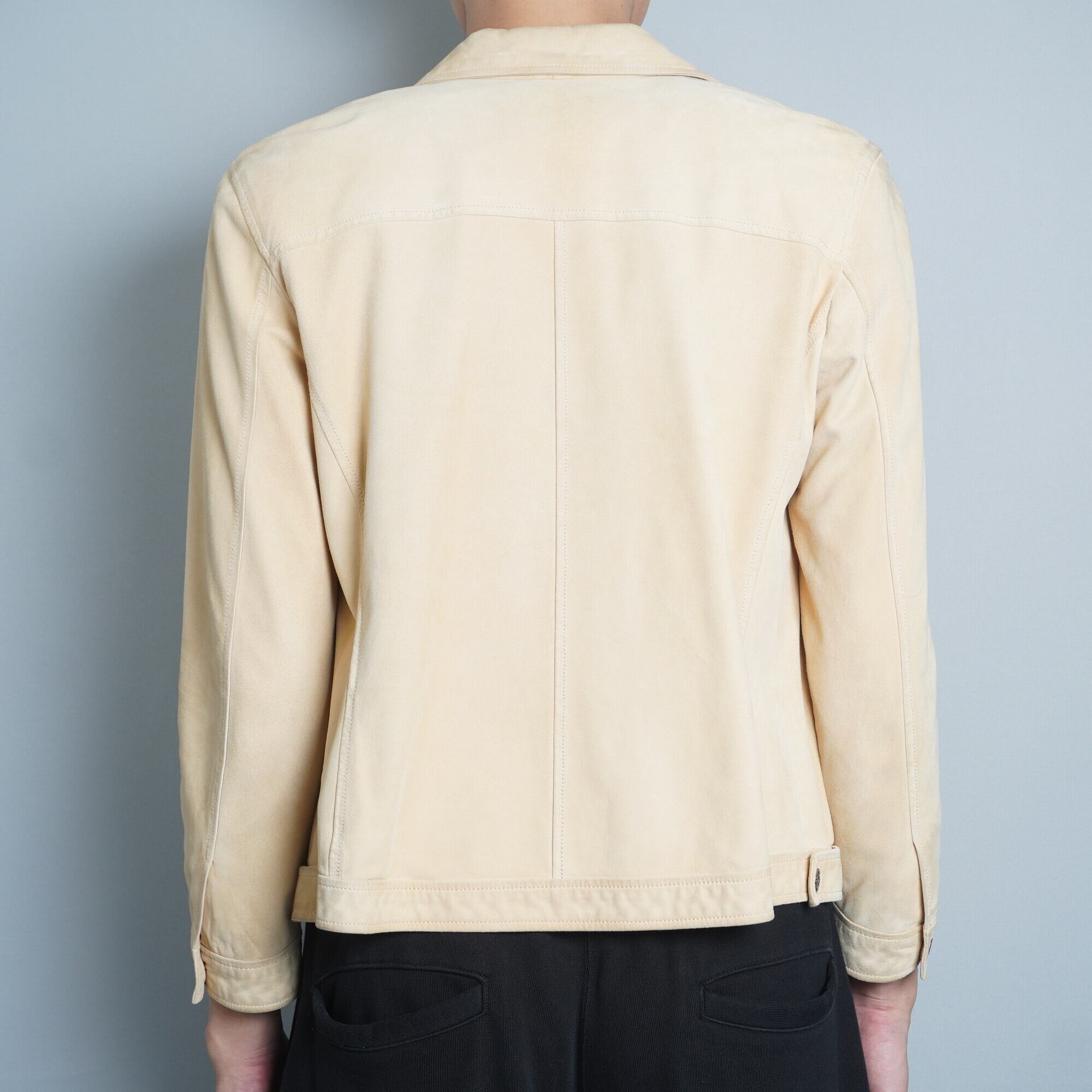 LOEWE】ロエベ 00s vintage アナグラム刻印メタルボタン GOAT LEATHER