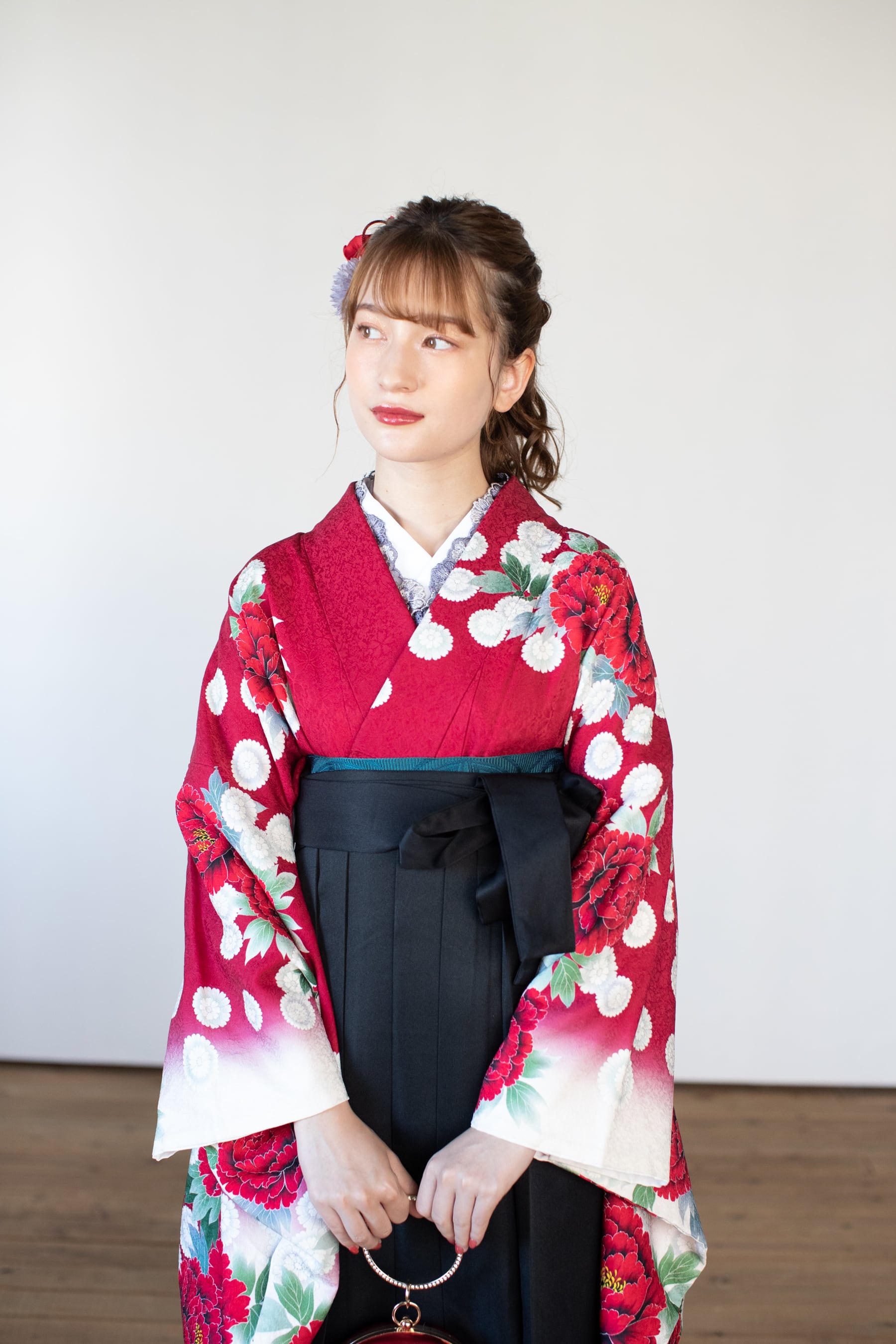 着物ジェンヌ 卒業式 卒業式袴3点セット　おまけ付き Kimono Sienne 卒業式袴3点セット ライトグリーン 二尺袖着物 袴 卒業