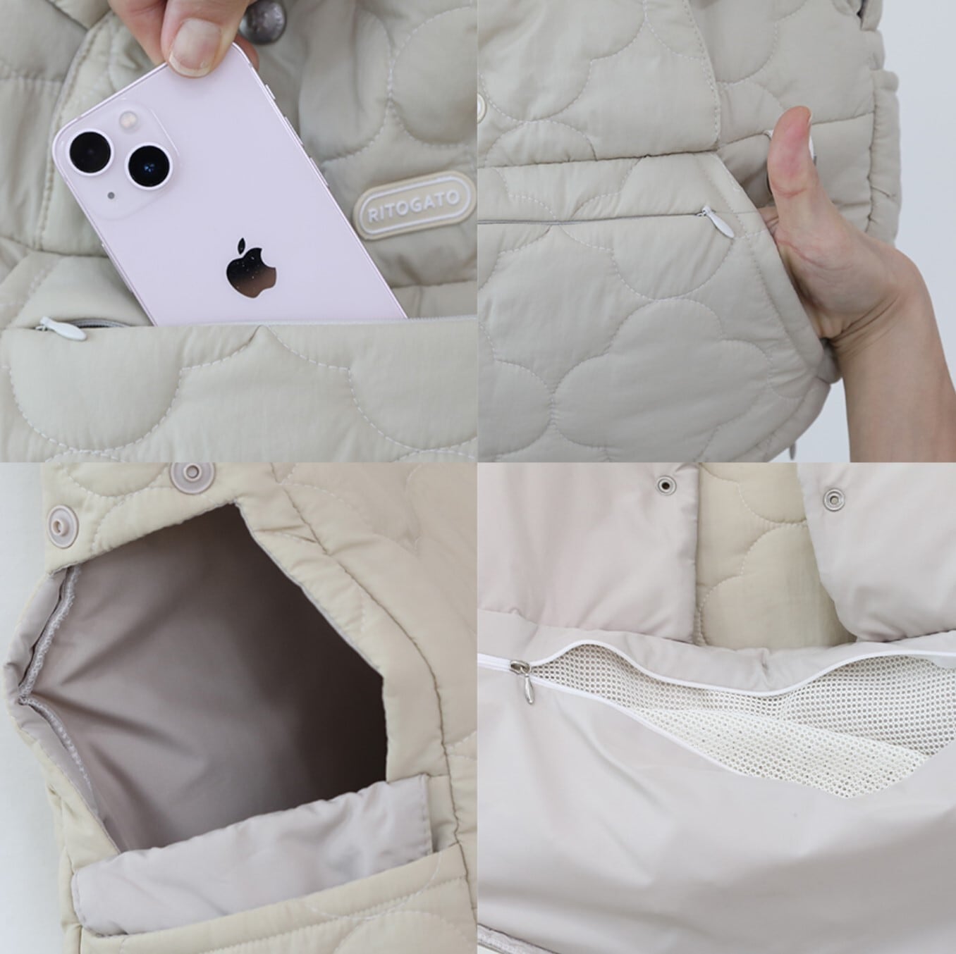 ritogatoVoddly Cozy Front Bag Khaki 抱っこ紐 予約【ritogato】Voddly Cozy Front Bag Ver.3 (Khaki/2size展開