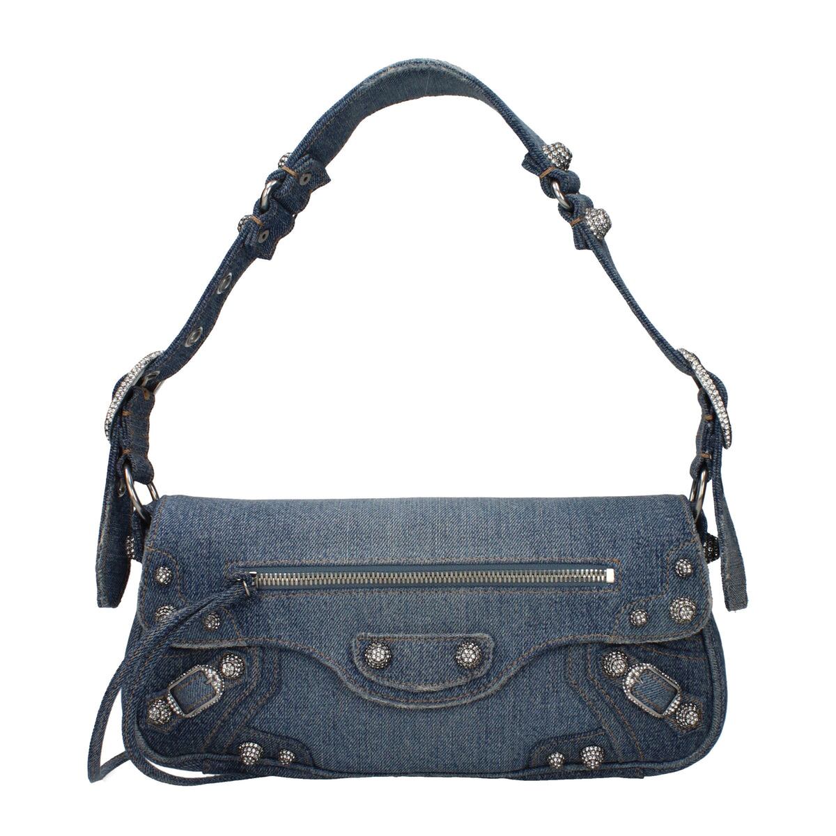 BALENCIAGA バレンシアガ レディース ショルダーバッグ ファブリック ブルー