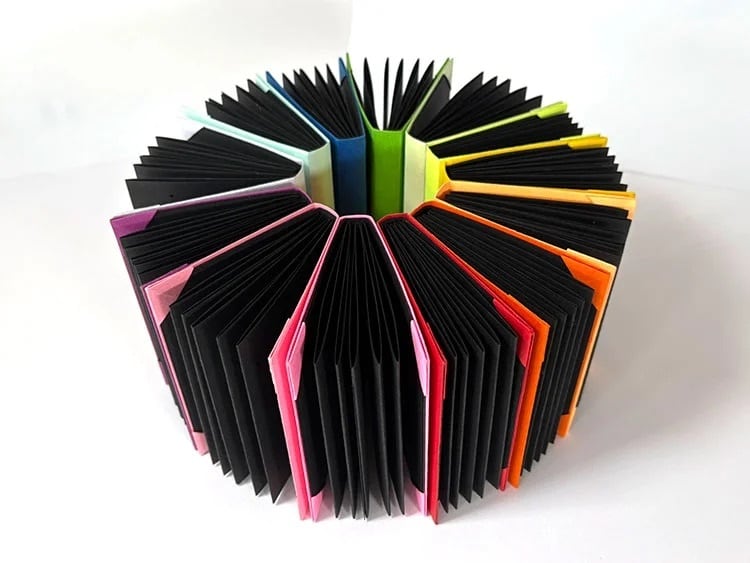 推in帳 チェキセット ブラックリボン（9色） | おりがみデザイン