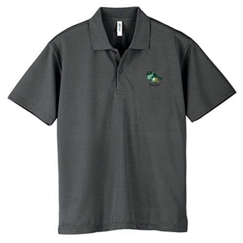 ドライポロシャツ ダークグレー [緑鬼][カミナリサマ][Doyars]