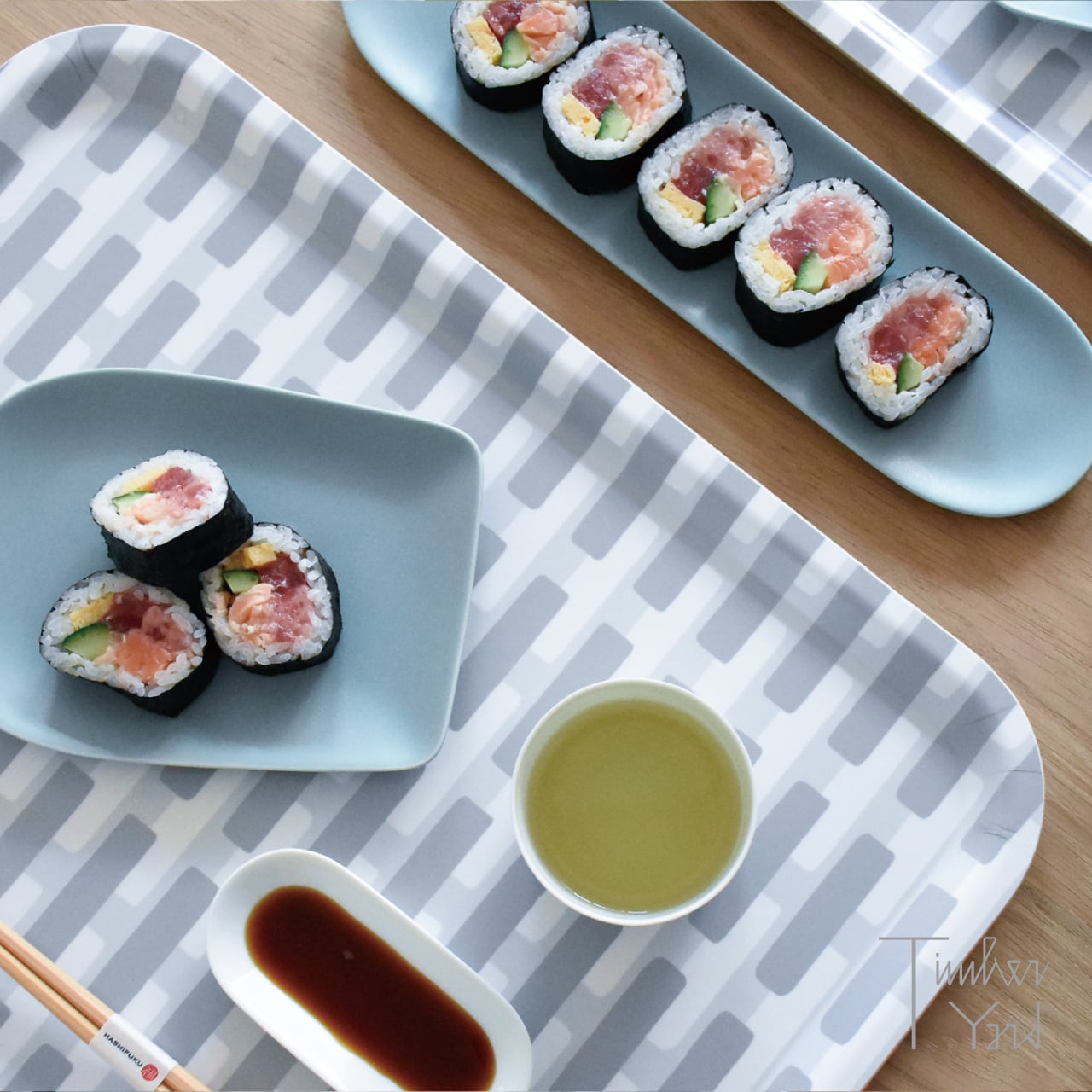 ONLINE限定】シエナ トレー / 43×33 cm / グレー / ライトグレー