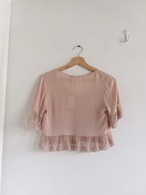 Laced design short blouse | レースショート丈ブラウス