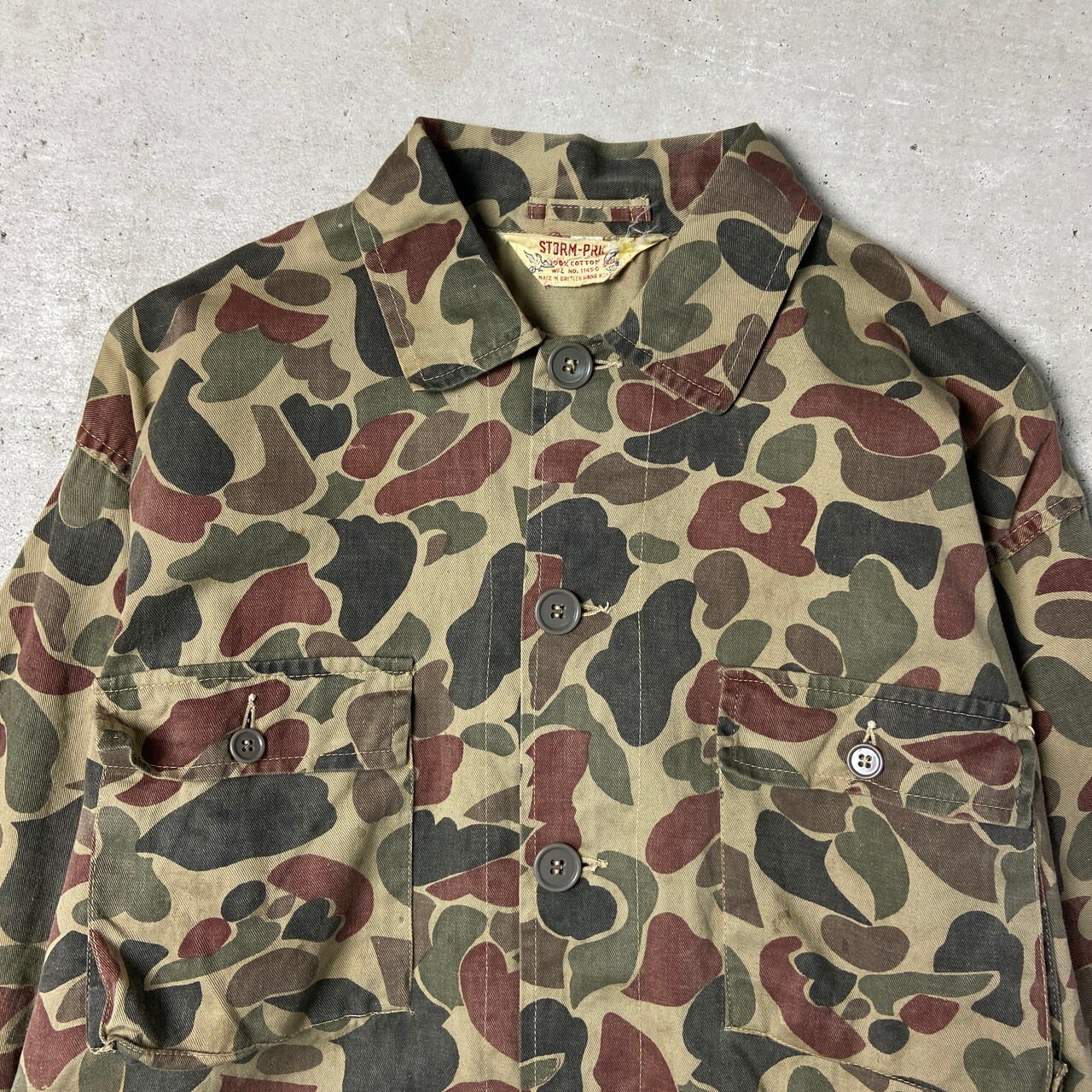 60年代 STORM PRUF ハンティングシャツジャケット ダックハンターカモ 