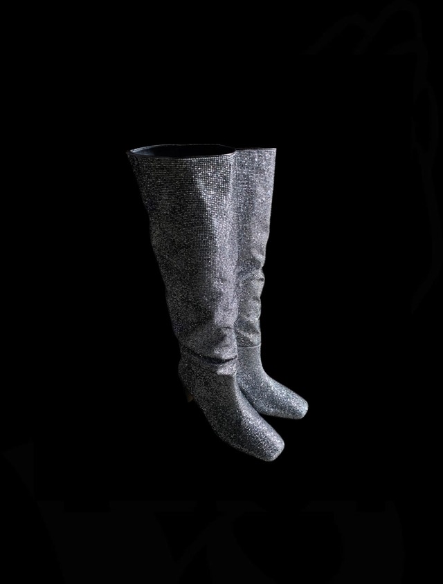 MAISON SPECIAL Wide Long Boots / SILVER