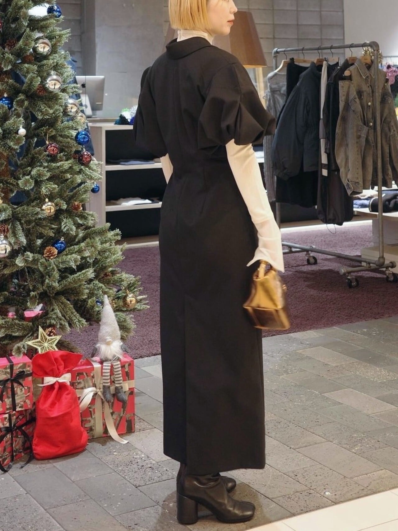 ENFOLD◇ノースリーブワンピース/38/ポリエステル/WHT/無地/300GA133  