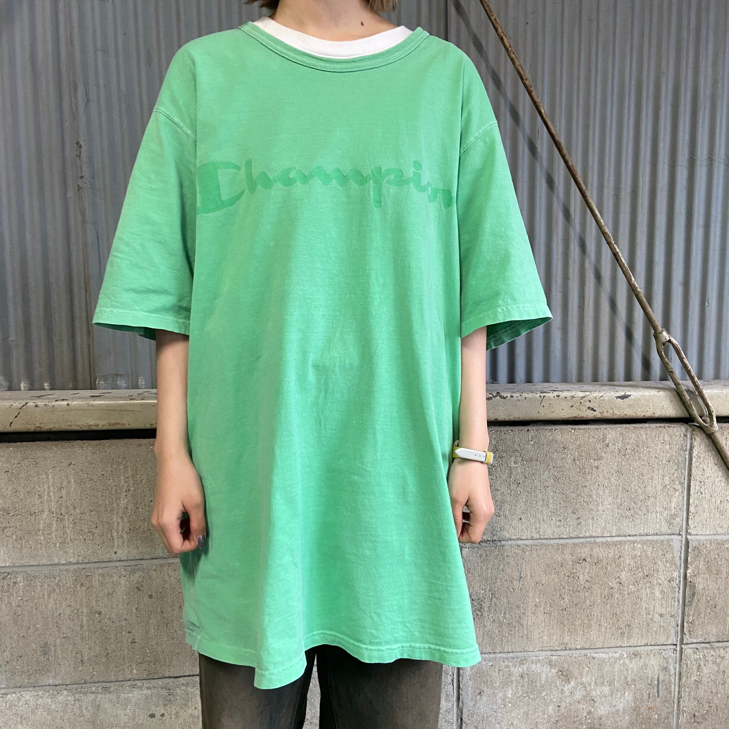 ビッグサイズ Champion チャンピオン フロントロゴ Tシャツ メンズ2XL