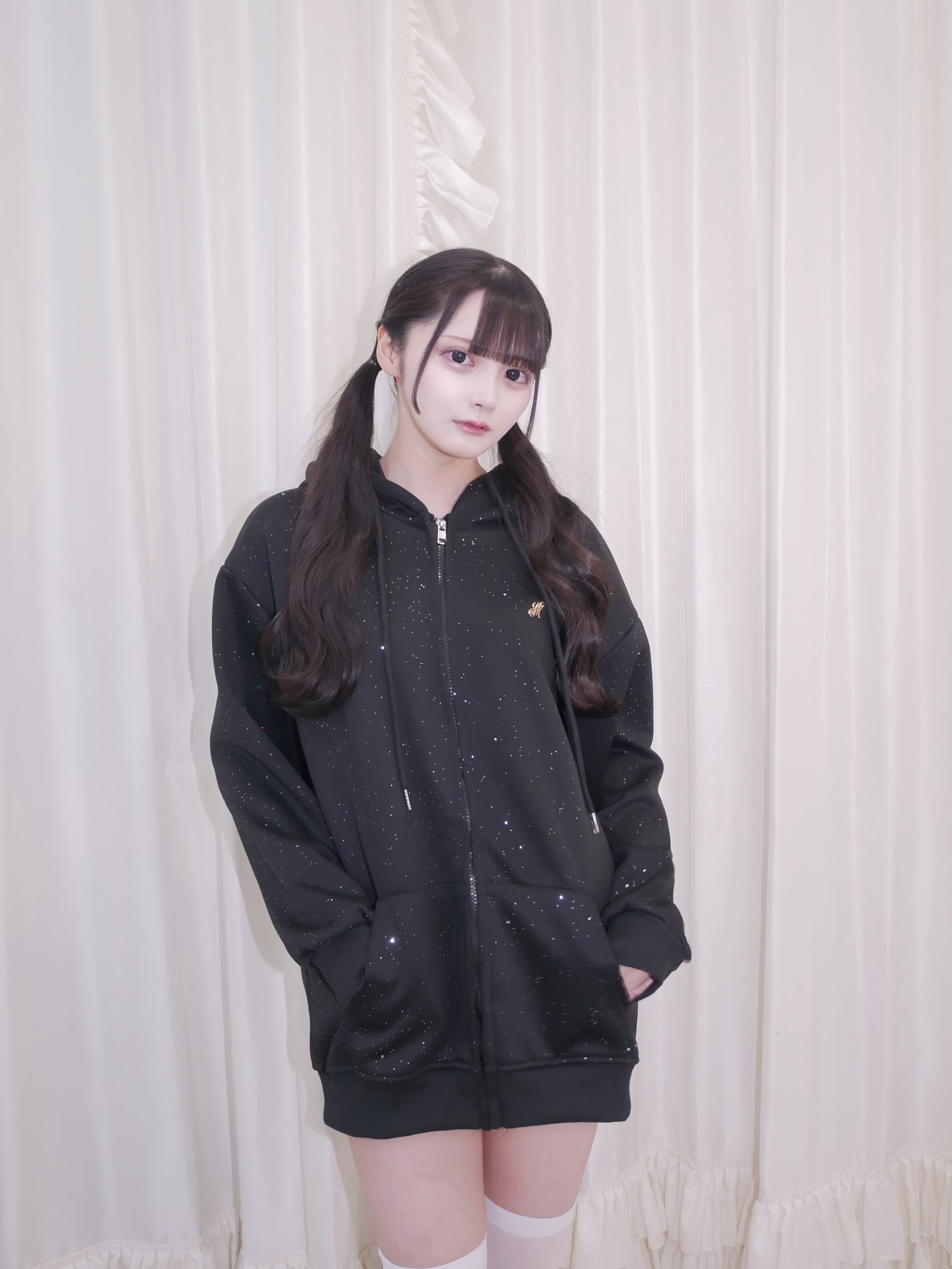 sparkle zip up hoodie