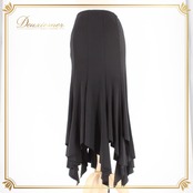 社交ダンス 衣装 スタンダード ラテン スカート レッスンウェア レディース ICHIOKU 練習着 ブラック系 無地 シンプル フォーマル 黒 黒系 モノトーン ブラックフォーマル ワンピース風 ロング丈 フレア すそフリル 練習用 レッスン用 ダンスウェア 上品 きれいめ フォーマル系 マキシ丈 ウエストゴム ポリエステル エレガント 大人女子 ダンス 発表会