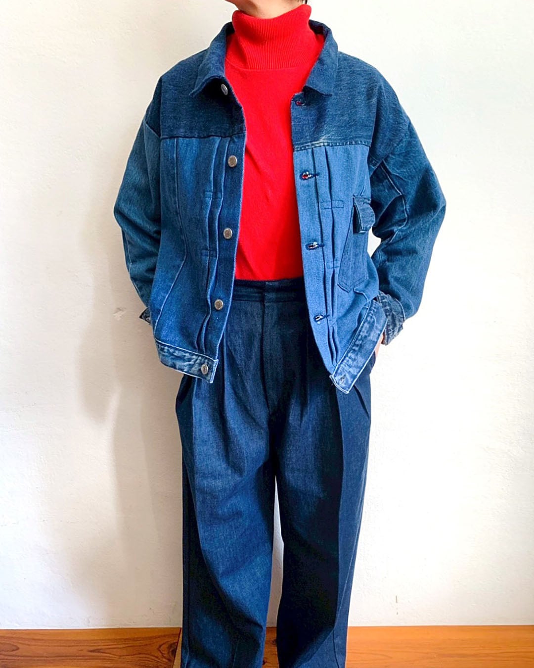 sunny side up】denim 1st back wide jacket | Parc-nique