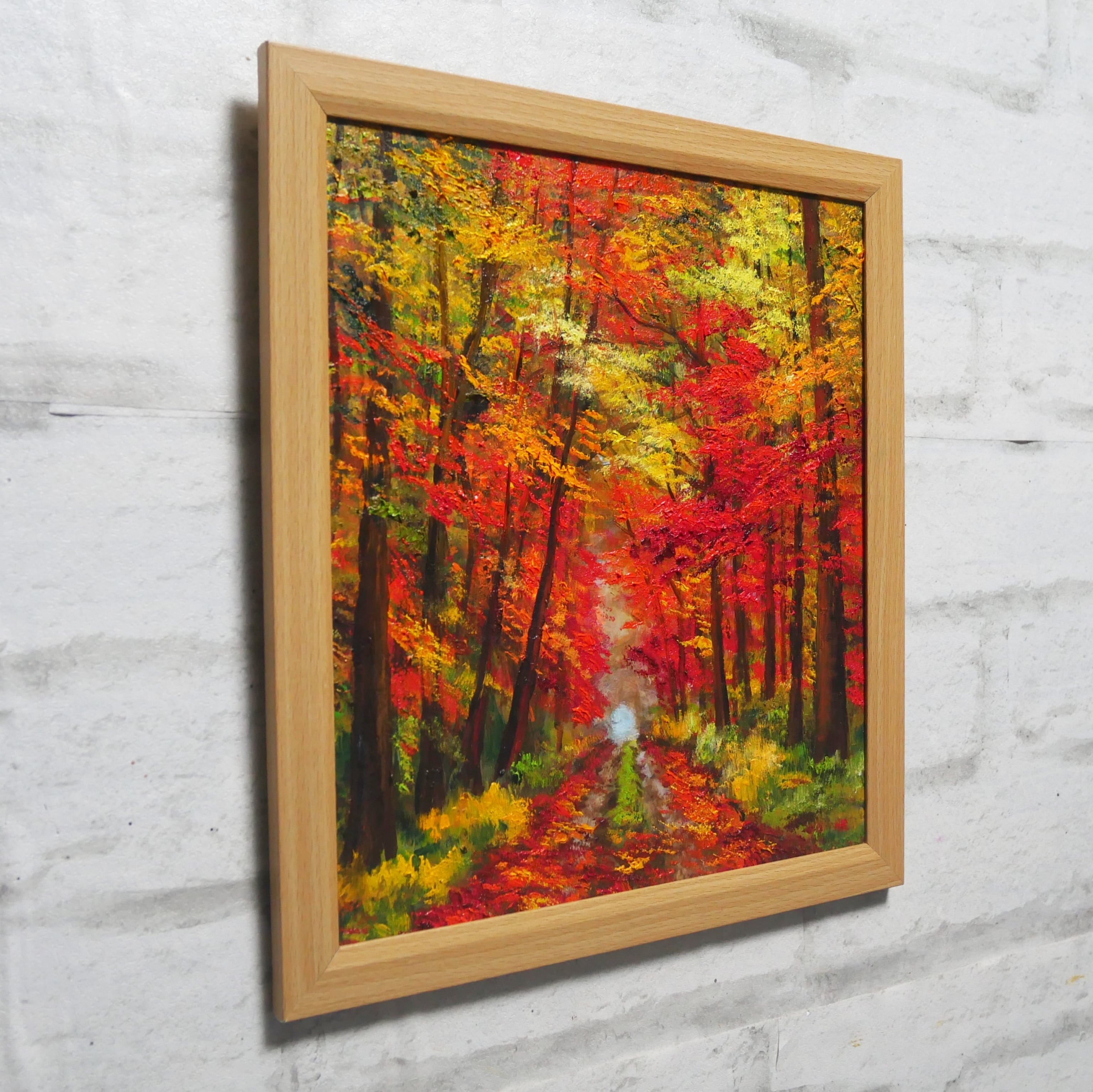 油絵 油彩 油彩画 絵 絵画 【紅葉の回廊】 | HIROSHI1990