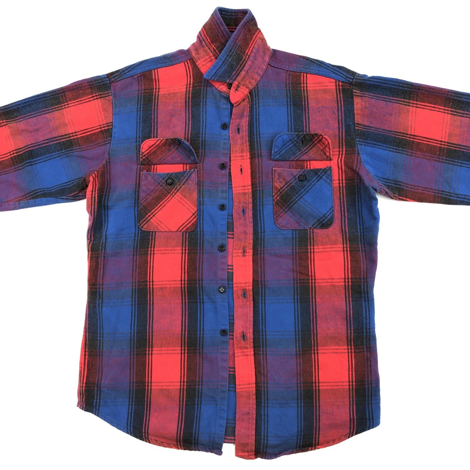 80年代FIVE BROTHER ネルシャツ　ヘビネル　黒赤XXL ファイブラ FIVE BROTHER ファイブブラザー 70- 80年代 USA製 ヘビーネル ヘビー