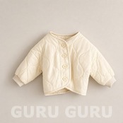 韓国子供服 / 26Autumn / 〖取寄〗guruguru / モッズ風中綿キルトジャンパー / ベビー服 *1号~3号*