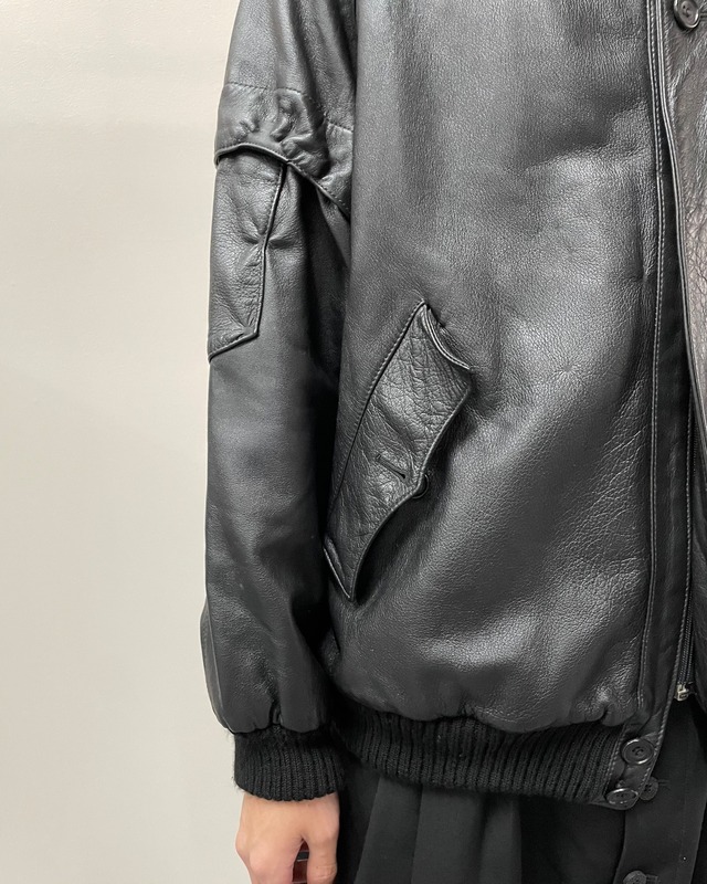 【dunhill】detail leather jacket
