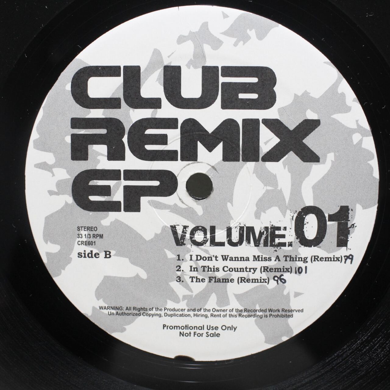 V.A. / CLUB REMIX EP VOLUME.01 [CRE601] - 画像2