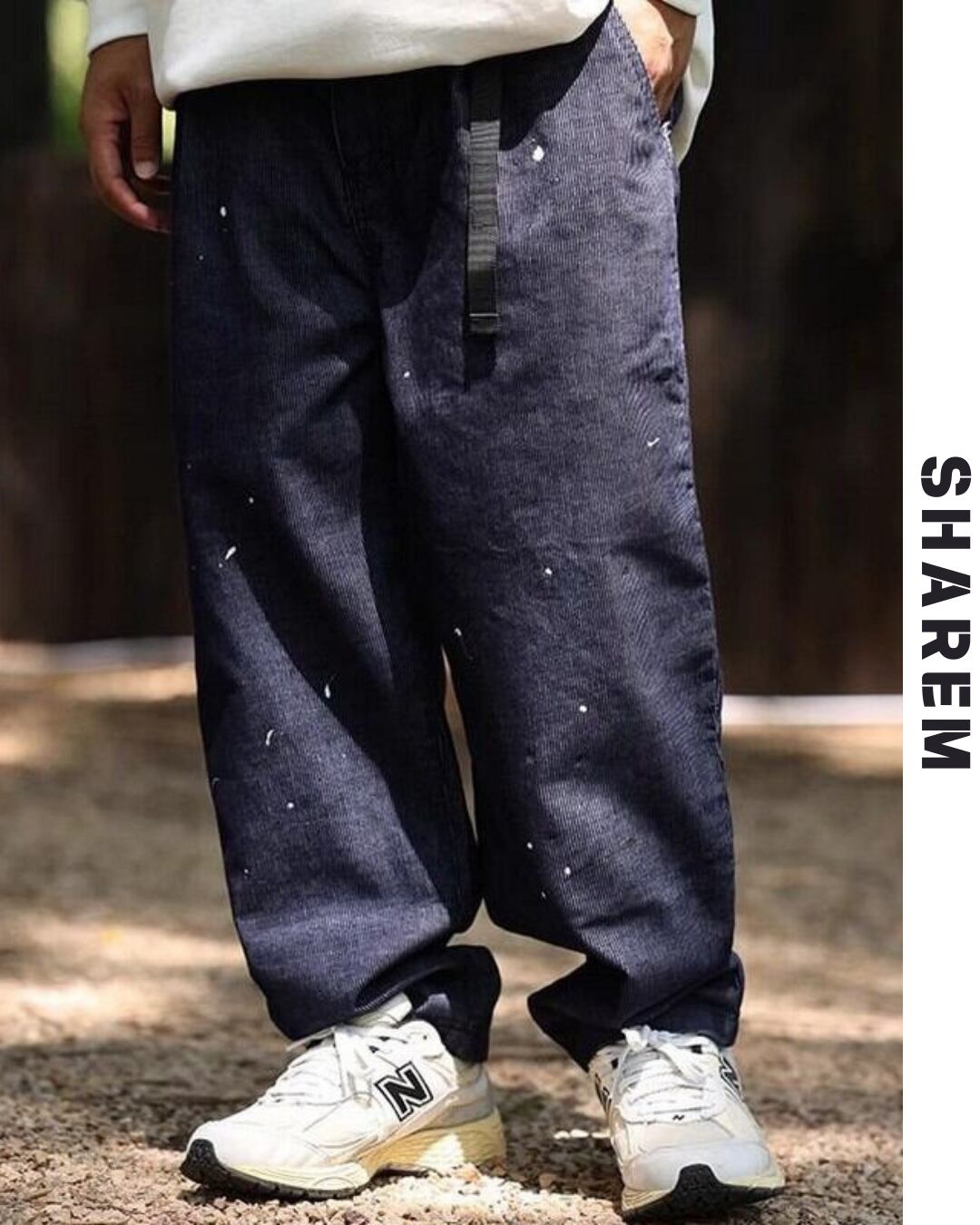 washed ink splash jeans B0035