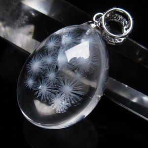 水晶 ペンダント レーザー彫刻 112-4429