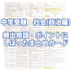 中学受験・社会(政治編)　頻出用語・ポイントにしぼったまとめカード