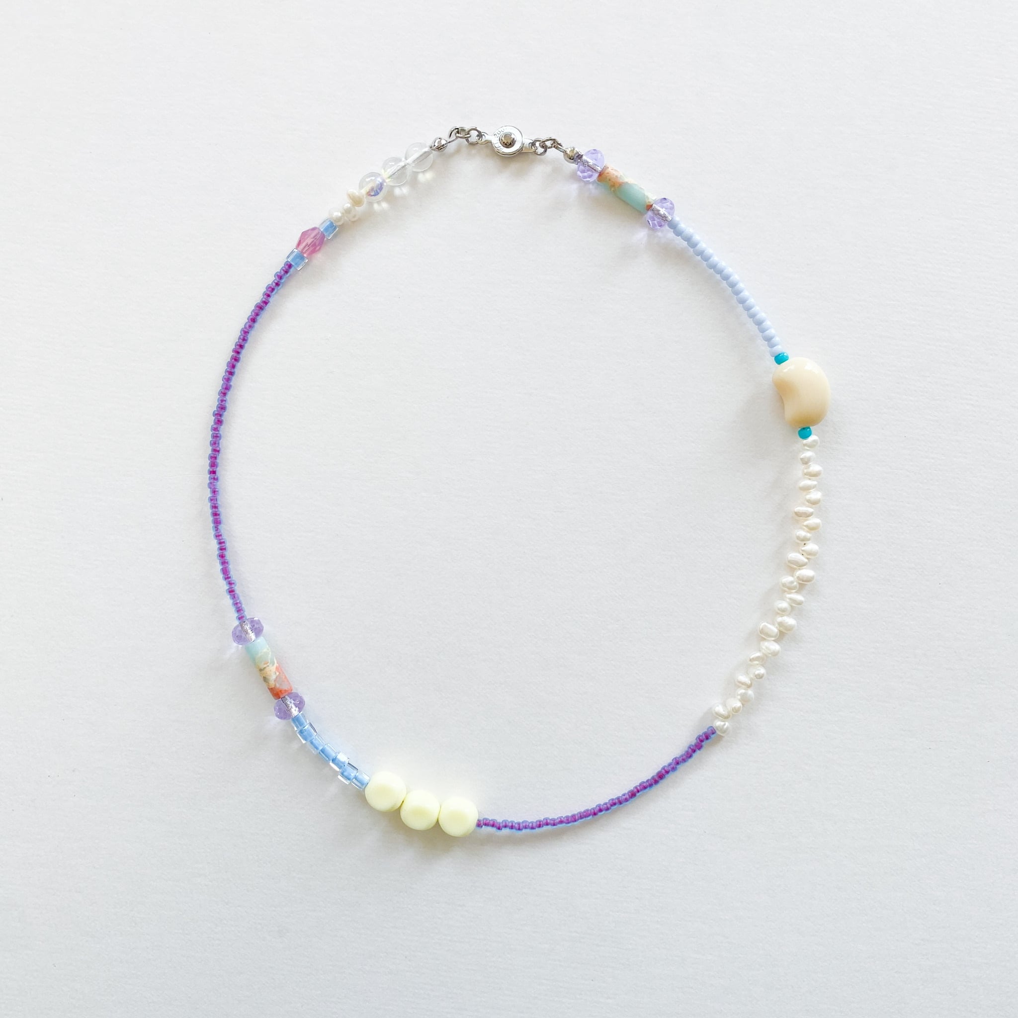 淡水パールとビーズのネックレス