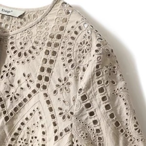 カットワークレースシャツ 2color W00275