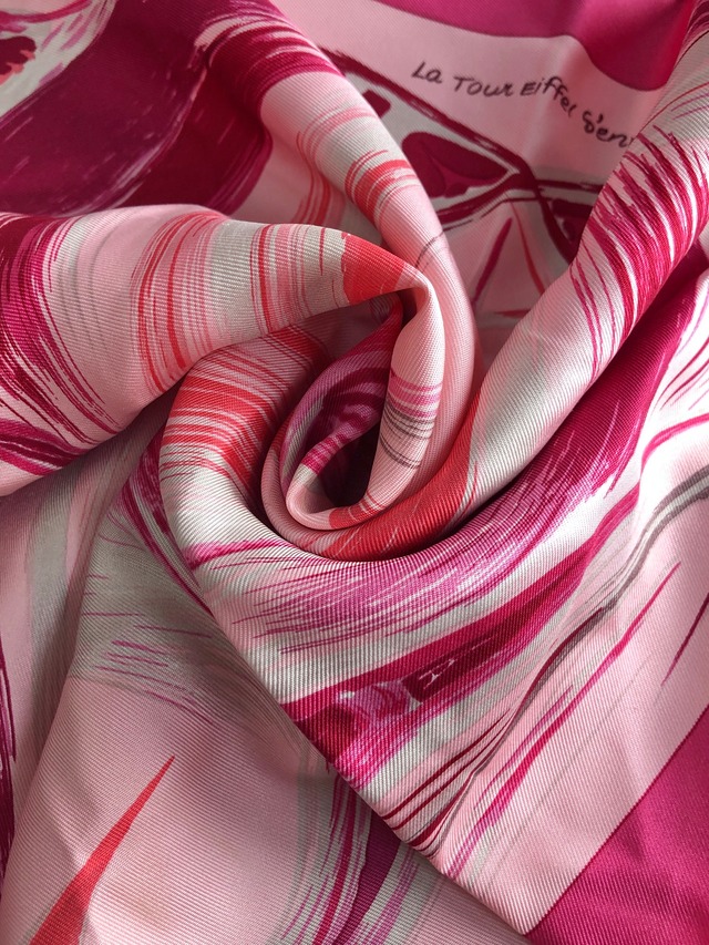 HERMES エルメス スカーフ プチカレ ピンク シルク vintage ヴィンテージ オールド dmp2j5