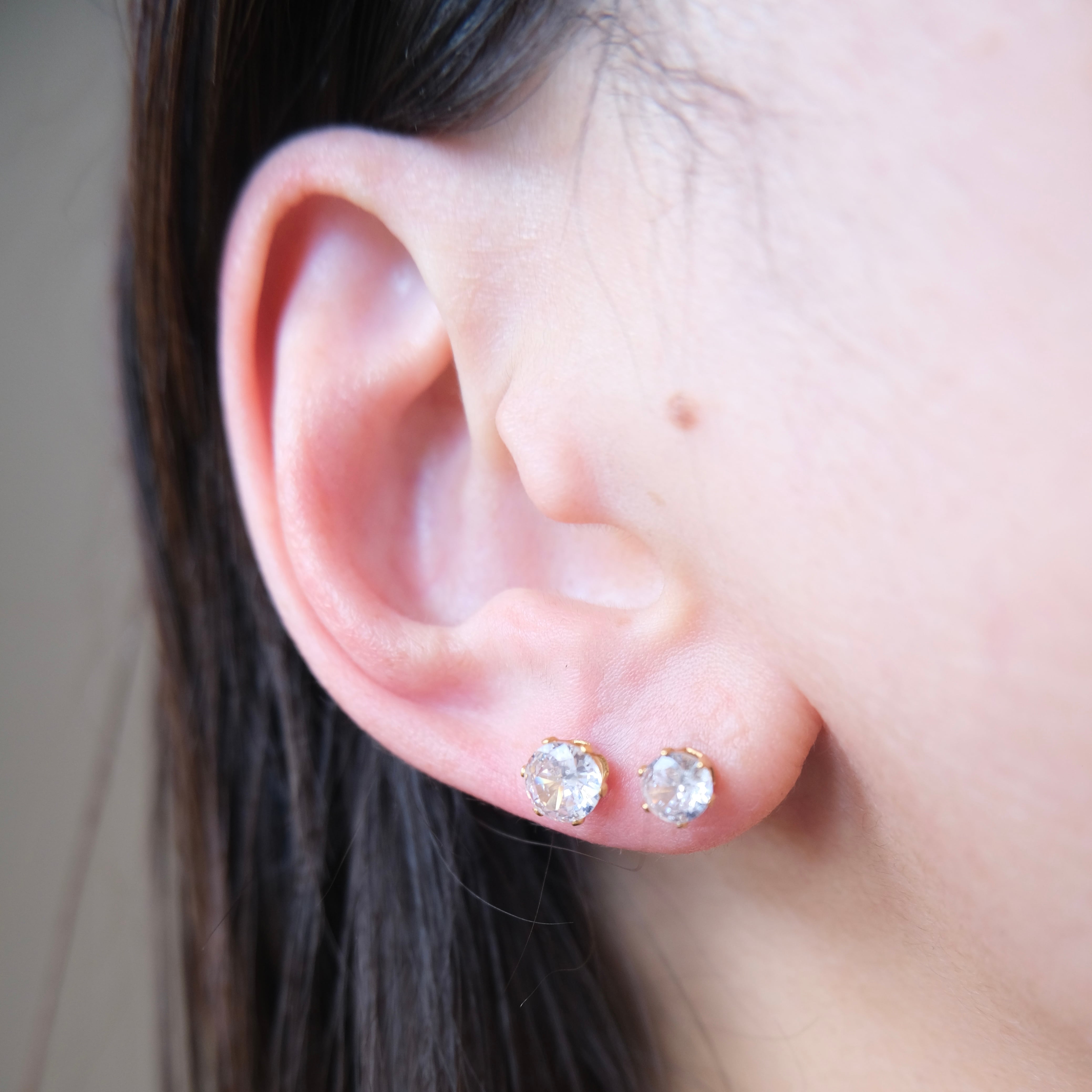 316Lジルコニア一粒ピアス(5mm.6mm) | HOTARU