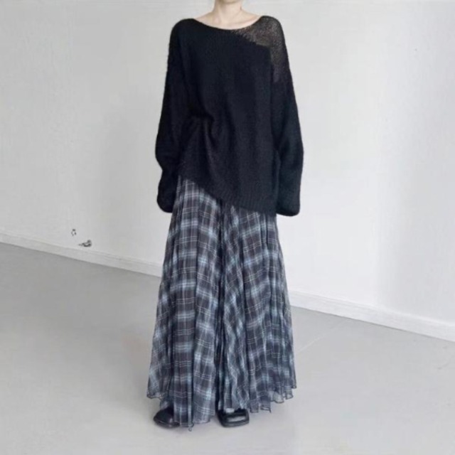 Loose fuzzy knit top【2color】 C1291