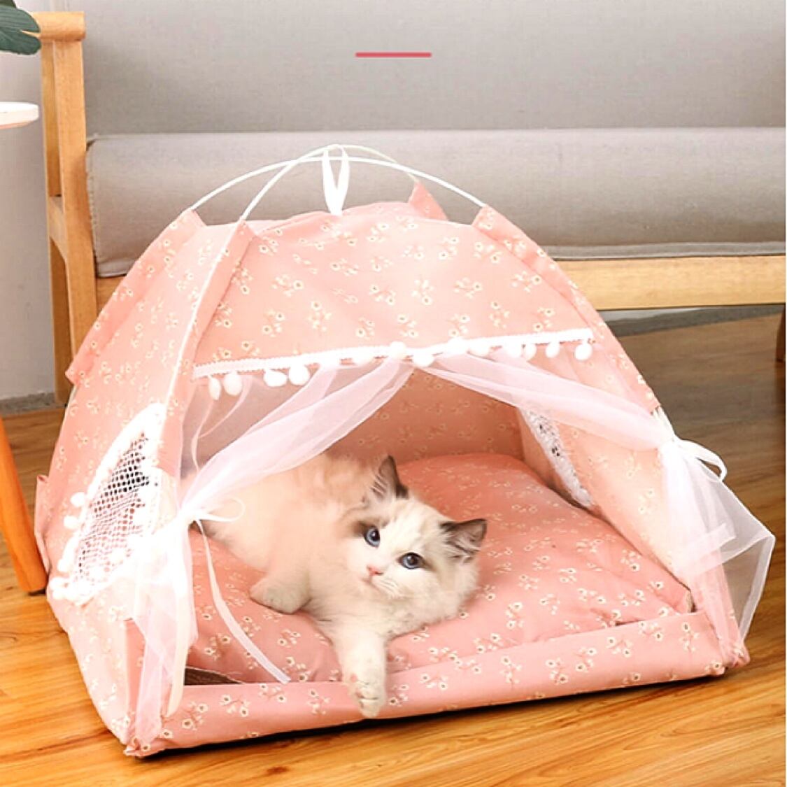 犬用ベッド 猫用ベッド ペットベッド ペットソファ ペットテント 花桃 Xs L Ronkichimaru ロンキチマル かわいい犬服 猫 服 ペット服