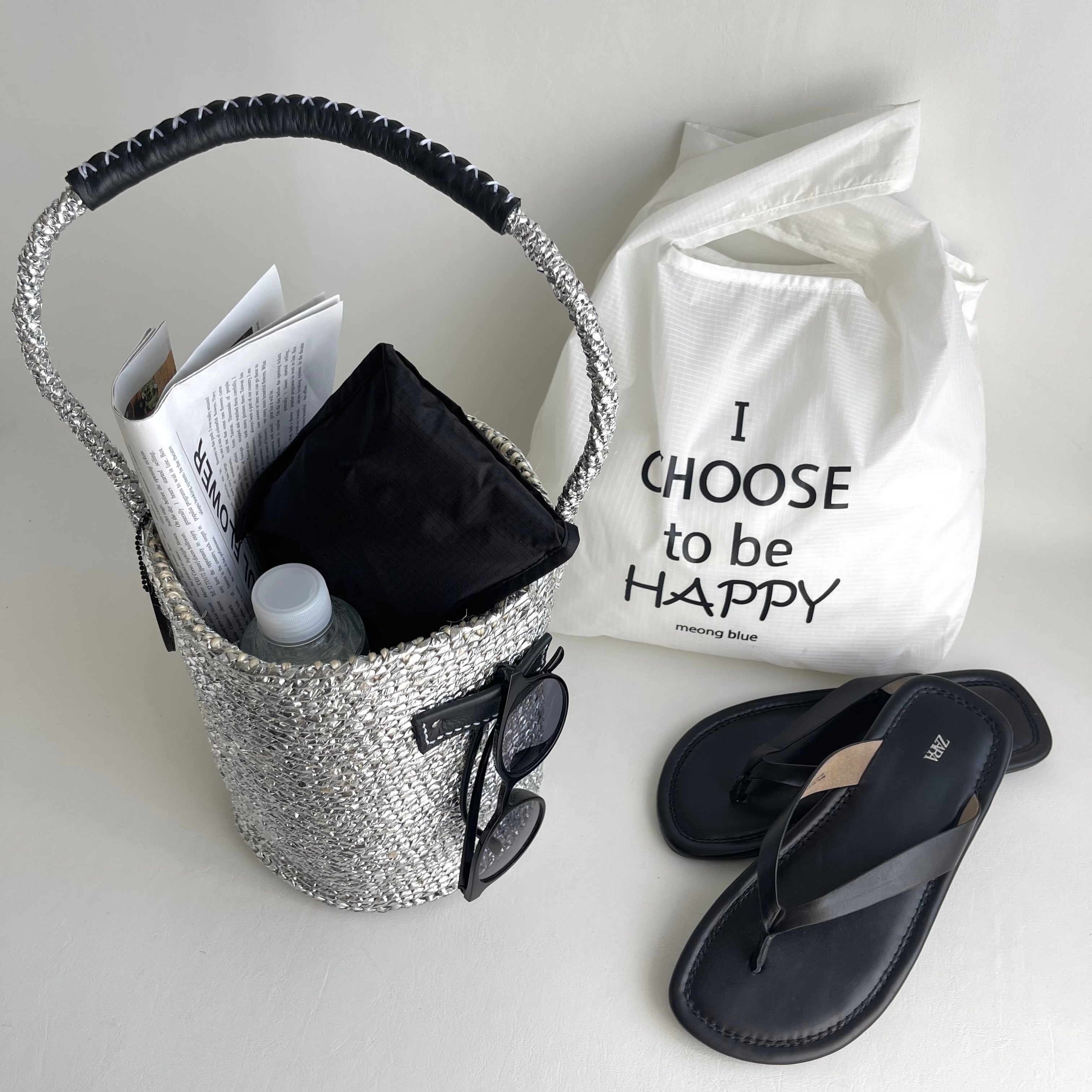 OVAL Shoulder Kago Bag / メガネホルダー＆選べるマルシェバッグ付