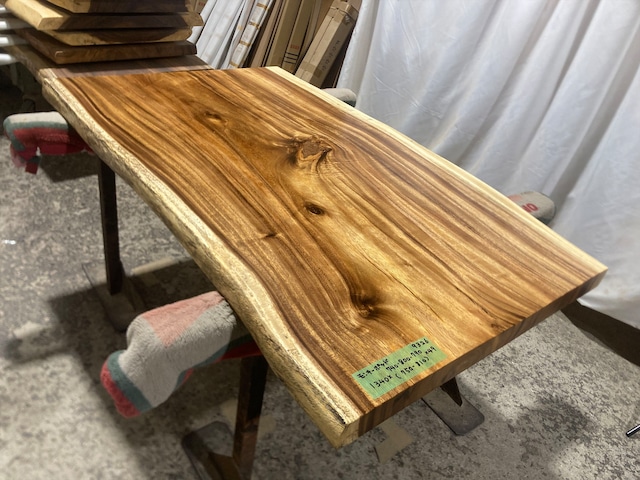 モンキーポッド9326　一枚板無垢 乾燥材　1340ｘ740-800-790ｘ49mm カウンター　センターテーブル　ダイニングテーブル