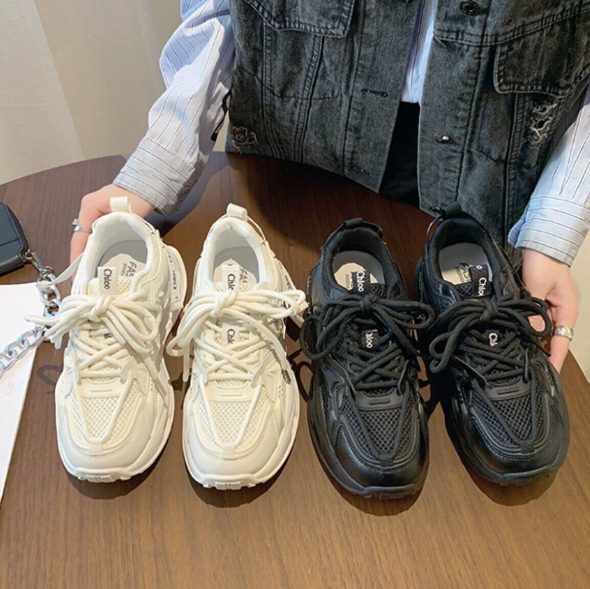 シューズ レディース スニーカー 2カラー カラバリ 厚底シューズ ダッドスニーカー スポーティー 歩きやすい 疲れにくい 美脚 かわいい カジュアル 大人可愛い 個性的 ボリューミー シンプル おしゃれ ストリート かっこいい ラフ メンズライク 春 夏 秋 冬 オールシーズン 学生 お出かけ デート 女子会 休日 アウトドア 旅行 散歩 普段使い 韓国 10代 20代 30代 モテ ウォーキング 無地 22.5cm 23.0cm 23.5cm 24.0cm 24.5cm 25.0cm 送料無料