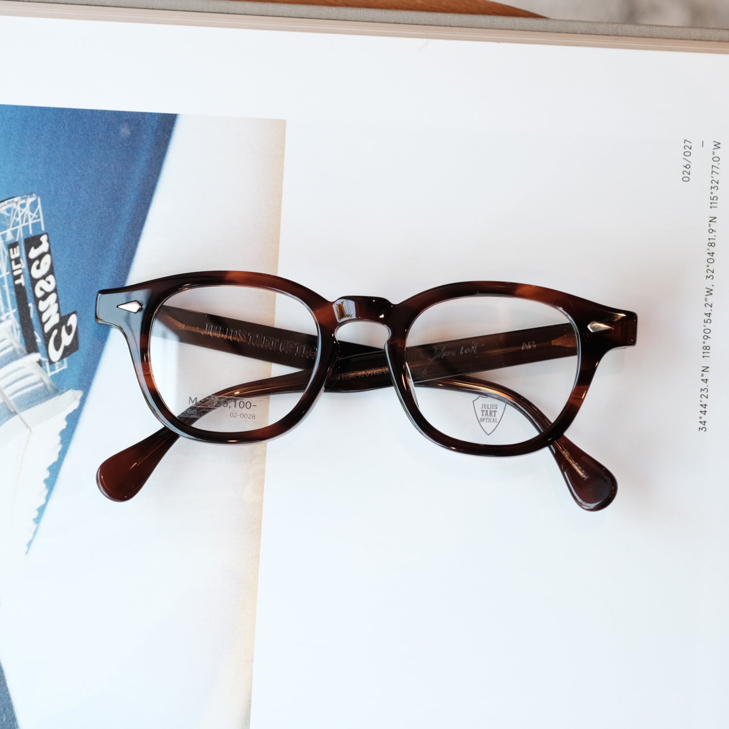 【JULIUS TART OPTICAL】AR 46□22 - Demi Amber (MEDIUM)