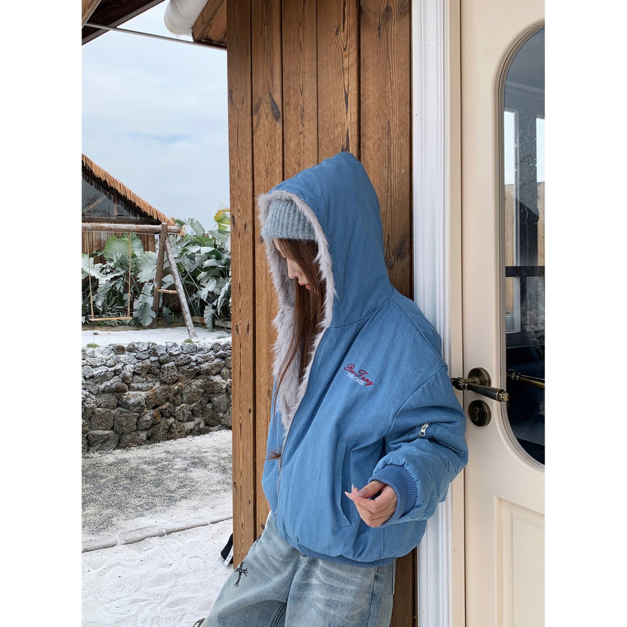 【暖かさUP】97ファー中綿ジャケット T1993