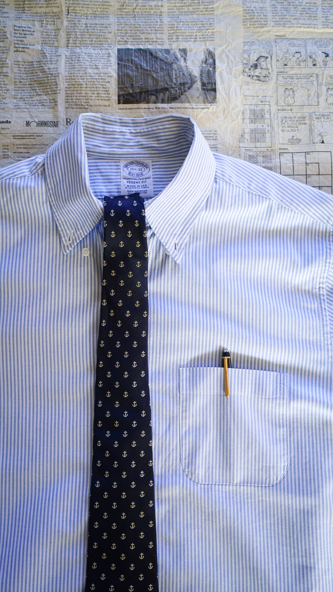 1960s】BROOKS BROTHERS ブルックスブラザーズ アンカー柄 ネクタイ
