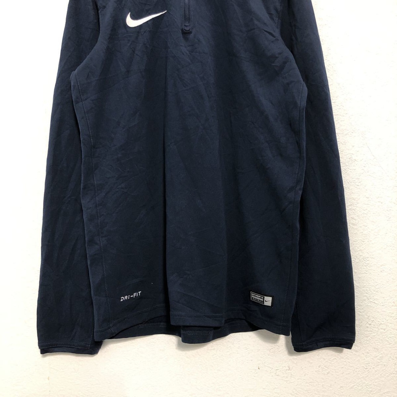 NIKE DRI-FIT ハーフジップ ジャージ Sサイズ ナイキ スポーツ 紺 