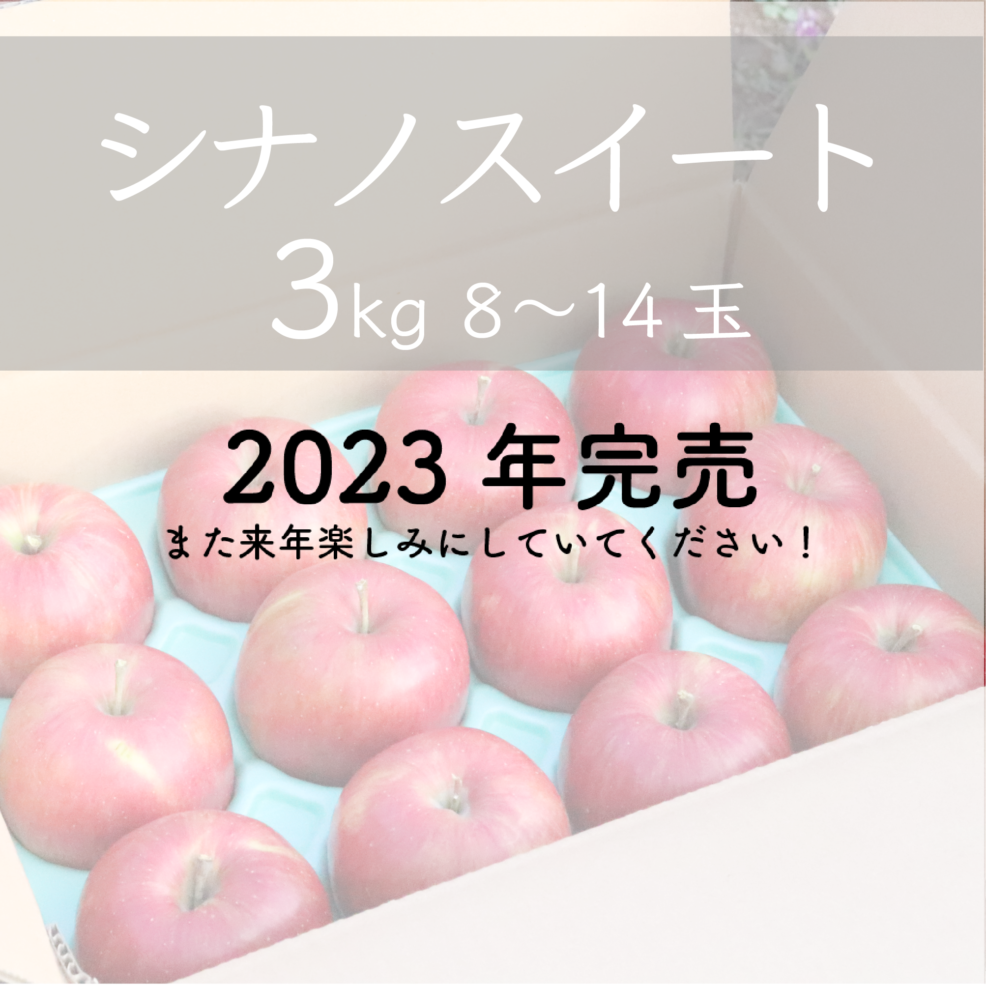 りんご【シナノスイート】約3㎏（8～14玉）　フルーツガーデン北沢／マルカメ醸造所