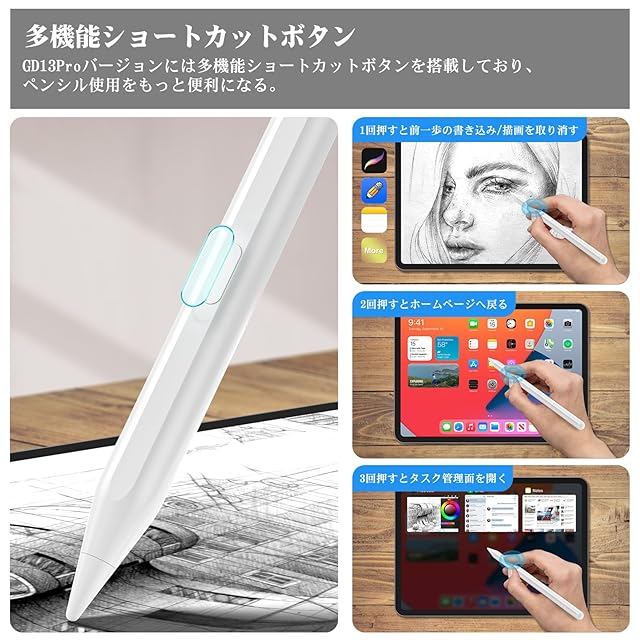 Bettdow GD13Pro スタイラスペン ワイヤレスチャージ+Type-m Bettdow GD13Pro スタイラスペン ワイヤレスチャージ+Type-C急速充電