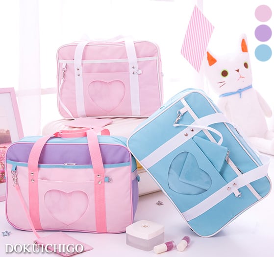 痛バッグ 痛バ レディース ハート トート オタク 推し A4 缶バッチ イ