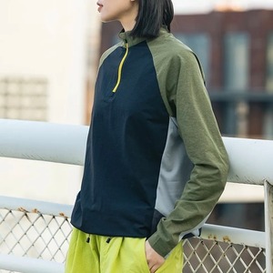 ハーフジップアクティブロングスリーブ　J0358